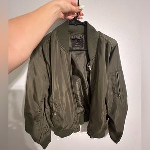 Olive Green Bomber Jacket
